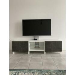Ikea tv meubel wit/grijs