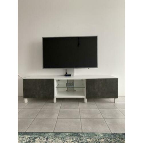 Ikea tv meubel wit/grijs