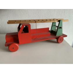 Antieke brandweer auto hout