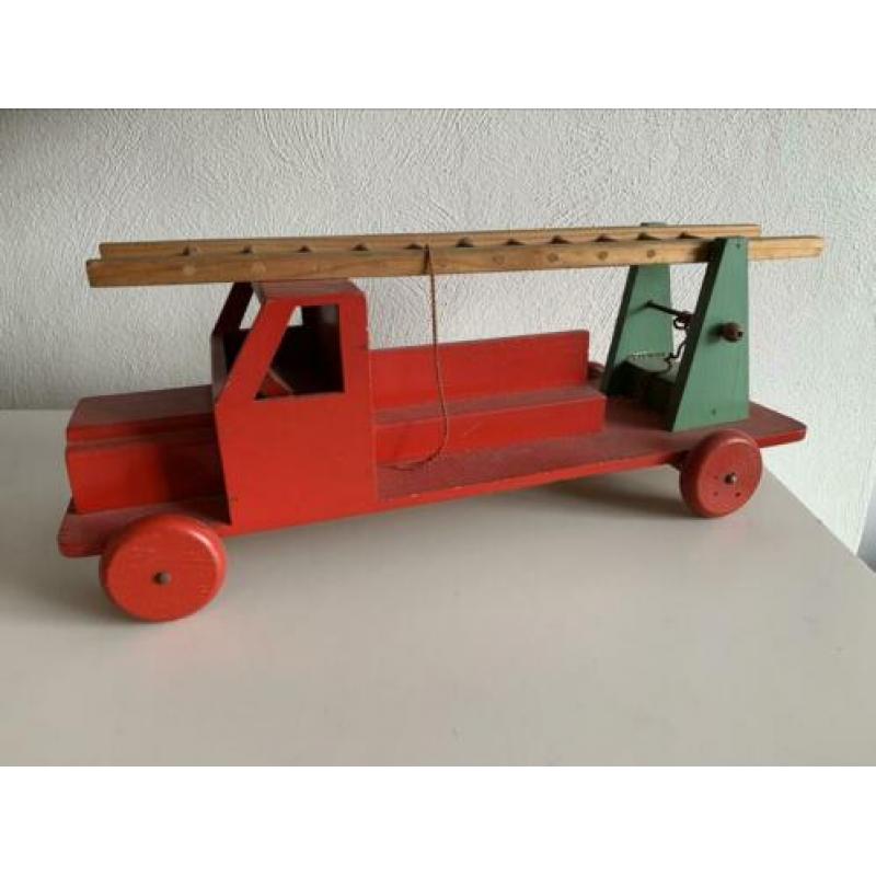 Antieke brandweer auto hout