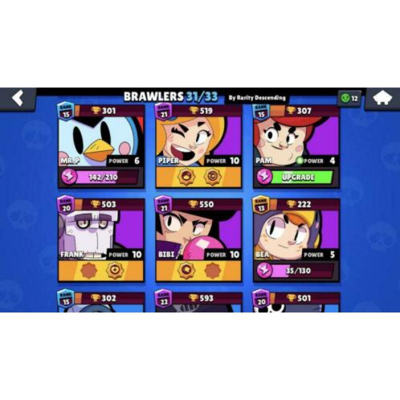 Rare 2018 brawl stars account 13,1K troffees