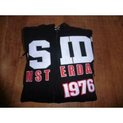 NIEUW Ajax Vest F Side 1976 Zwart maat S