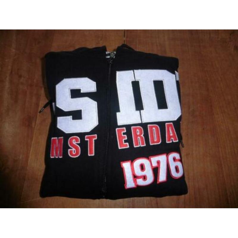 NIEUW Ajax Vest F Side 1976 Zwart maat S
