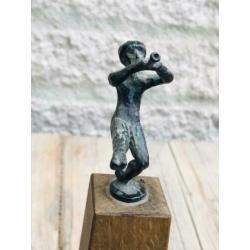 Bronzen beeldje Griekse God Pan.