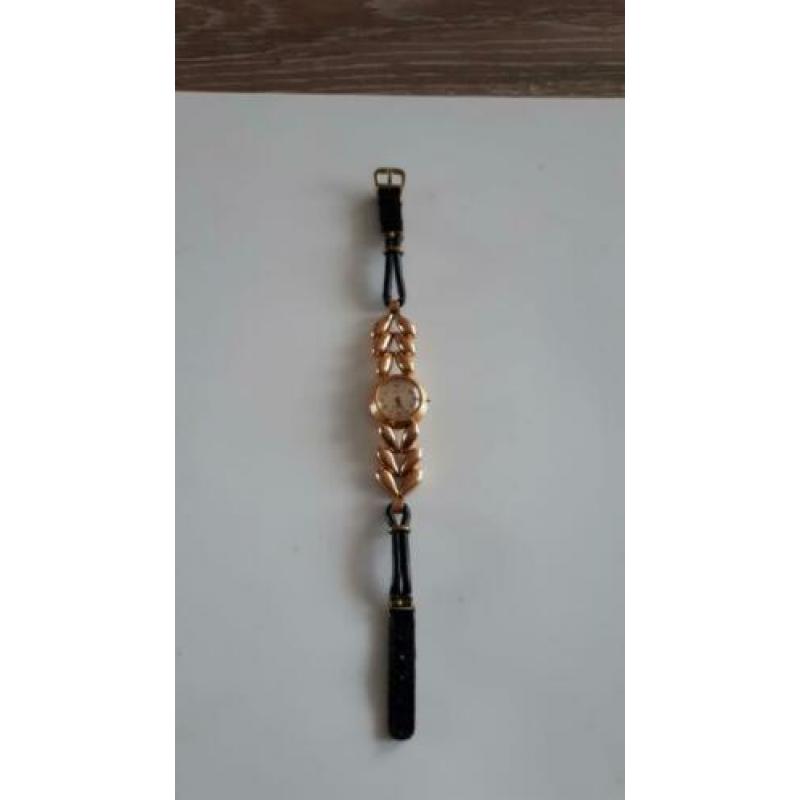 Antiek horloge 18k goud serpent d or17 jewels