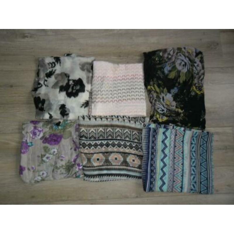 Pakket Met 6 Sjaals Shawls Pieces & H&M