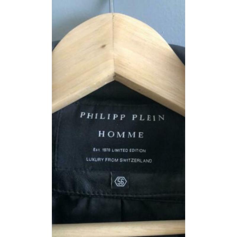 Philipp Plein leren jas herenmaat 56