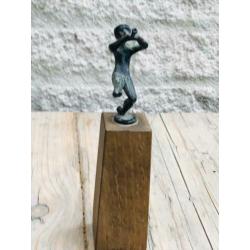 Bronzen beeldje Griekse God Pan.