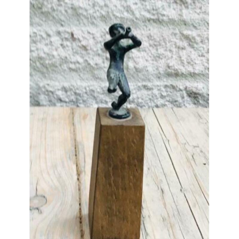 Bronzen beeldje Griekse God Pan.