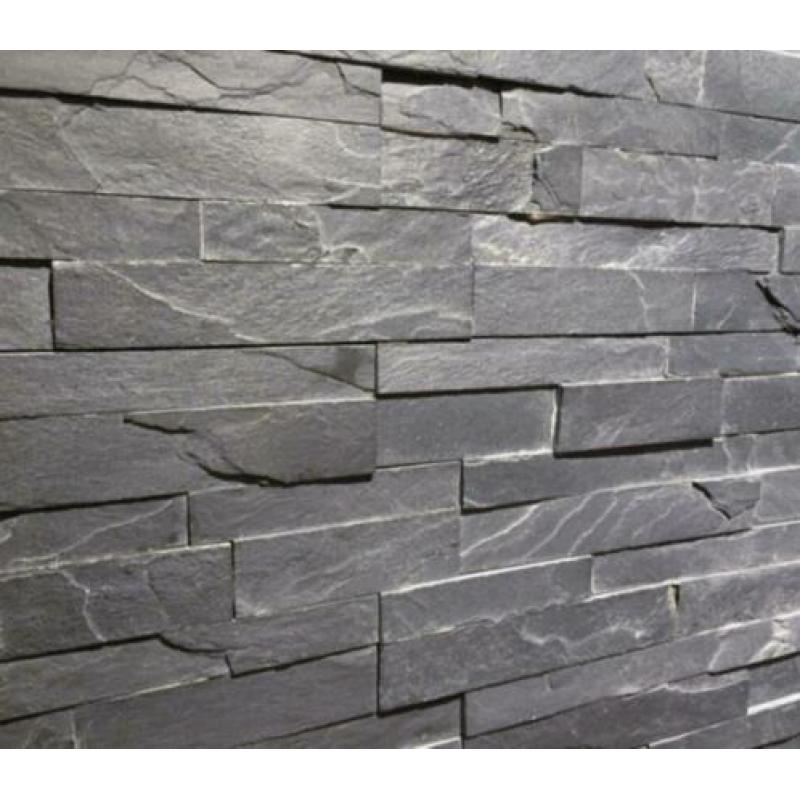 AANBIEDING steenstrips / muurstrips Black Slate leisteen