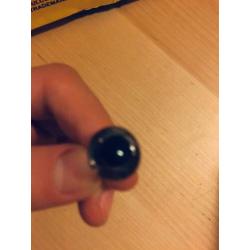 Glas Ogen rond 15 mm 10 paar bruin zwart