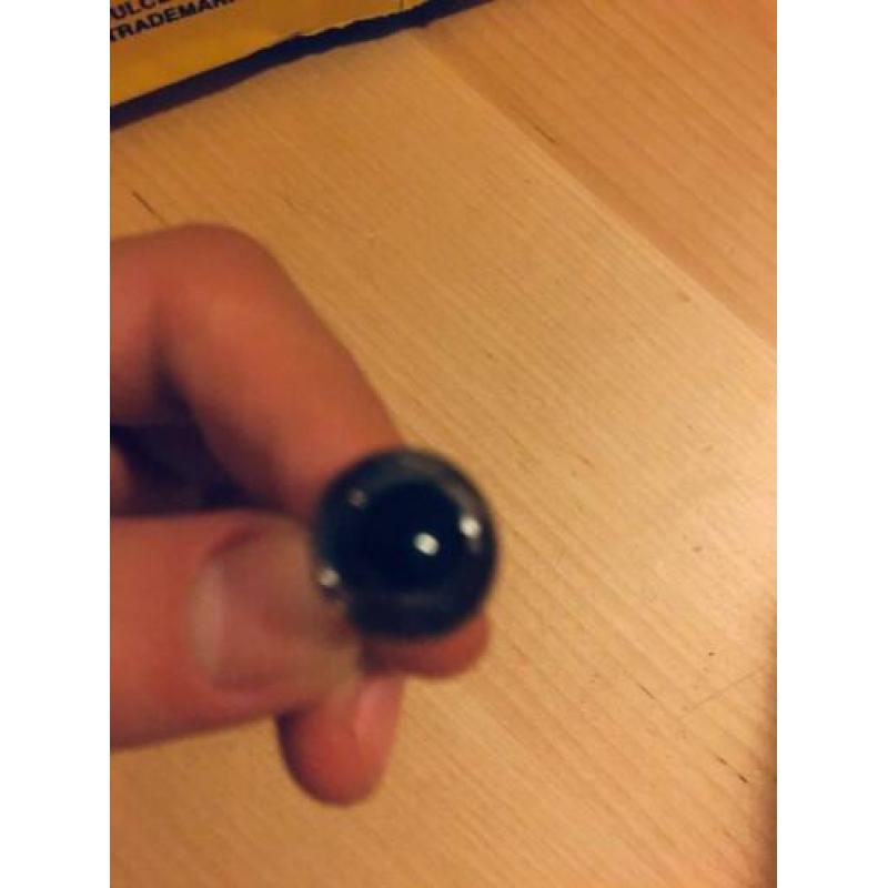Glas Ogen rond 15 mm 10 paar bruin zwart