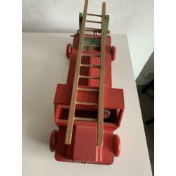 Antieke brandweer auto hout