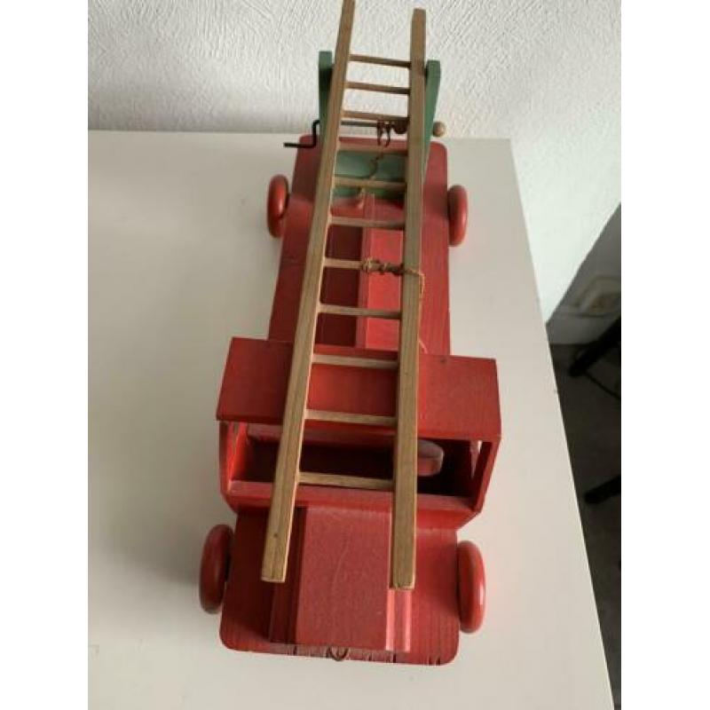 Antieke brandweer auto hout