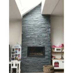 AANBIEDING steenstrips / muurstrips Black Slate leisteen