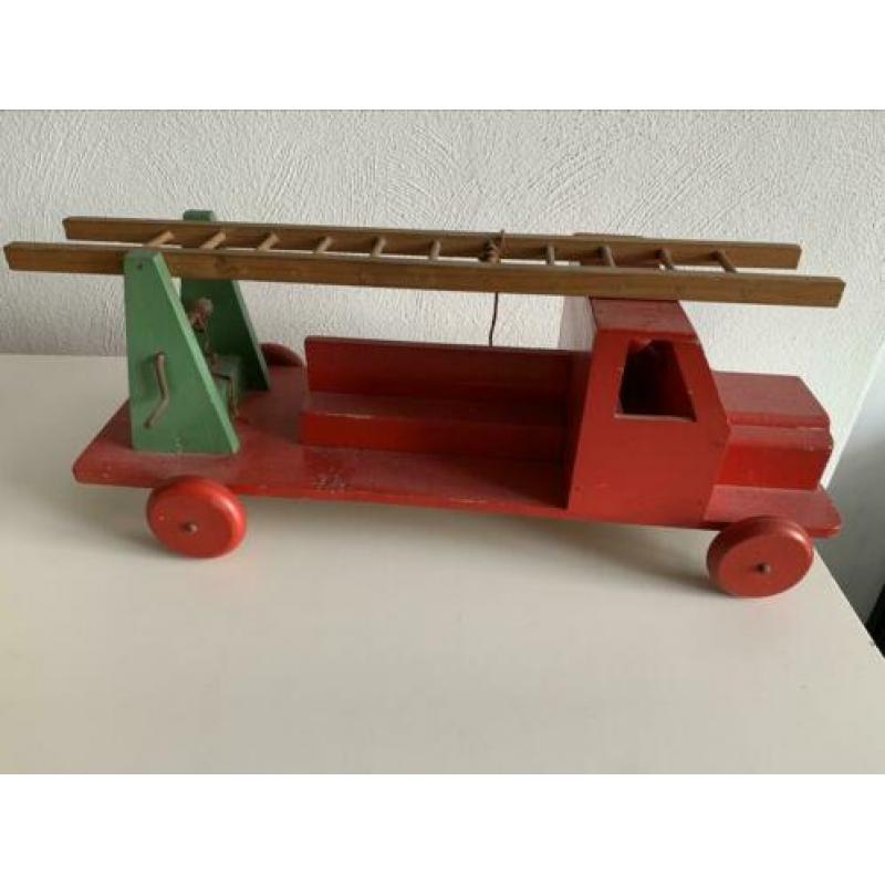 Antieke brandweer auto hout