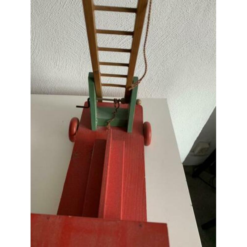 Antieke brandweer auto hout