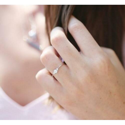Prachtige Ring Zilver Zirkonia Steentjes 925 Maat 17 Nieuw