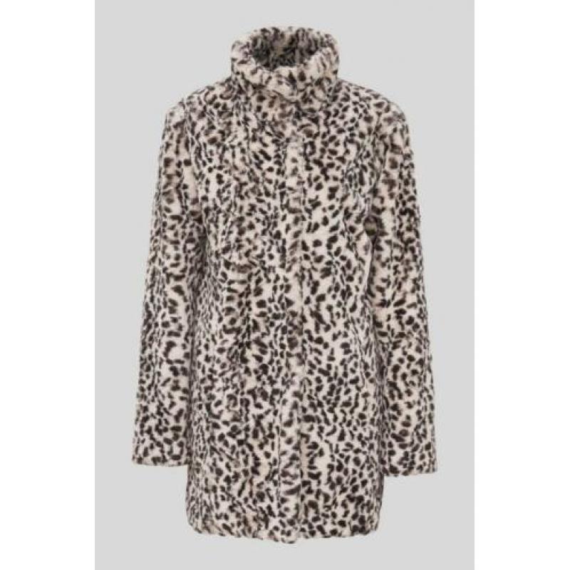 (C44) Nieuwe bontjas in luipaardlook faux fur nep. Maat 36