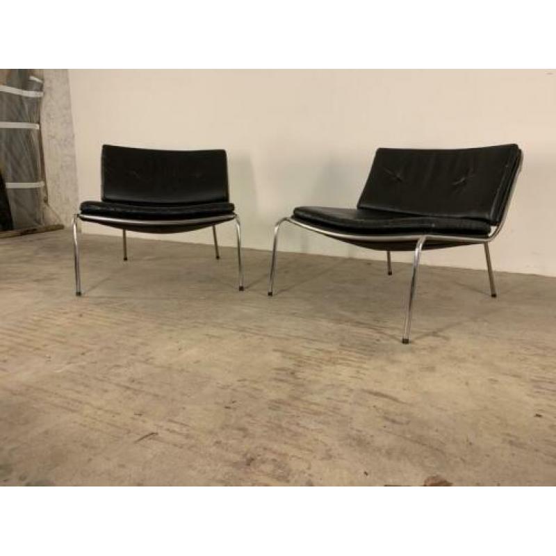 Piero Lissoni Frog vintage design leren fauteuils stoelen