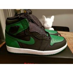 Nike air Jordan 1 one black pine green us 10 eu 44 DS BNIB