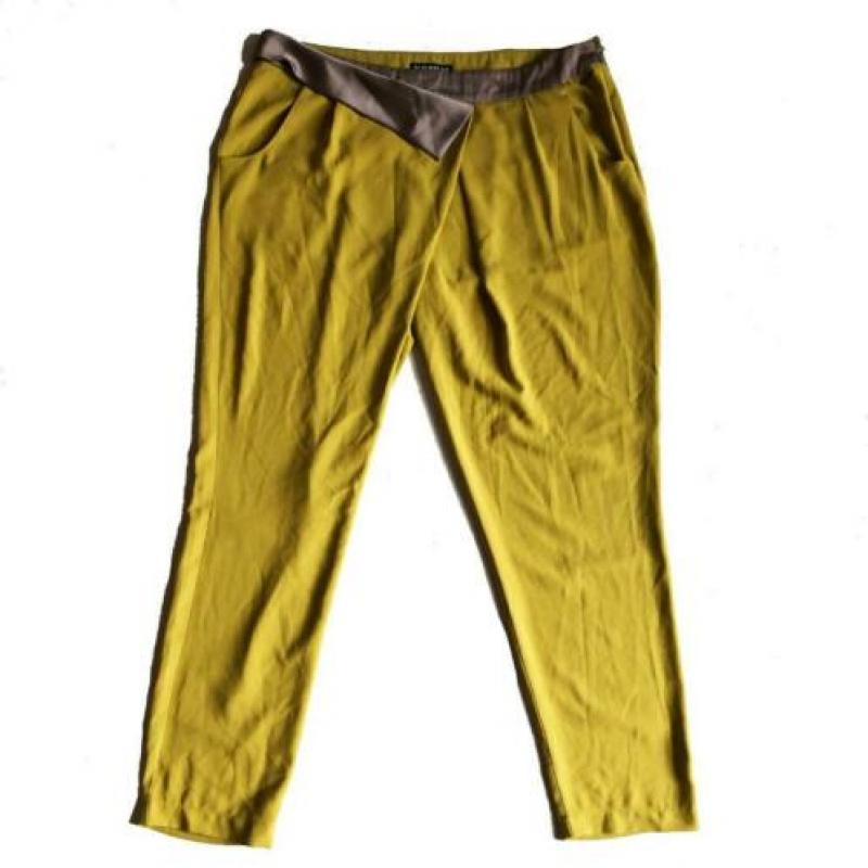 Broek Superstar maat 40/L mosterdegeel pantalon