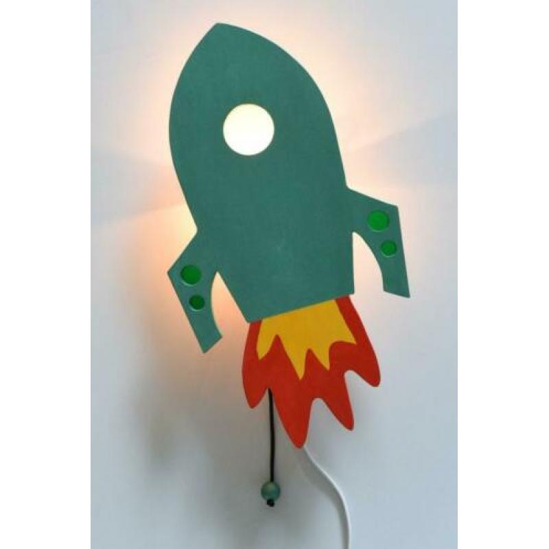 Raket wandlamp voor kinderkamer