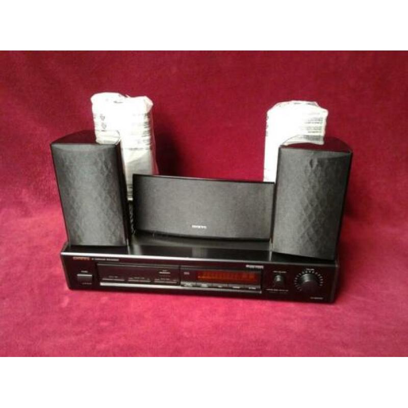 Onkyo surround versterker met sattelieten.