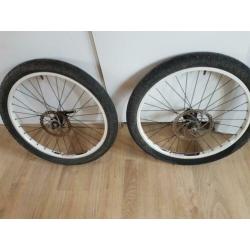 Mooie alexrims 24inch wielset voor cruiser, dirtjumper bmx