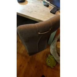 4 grijze eetkamer stoelen
