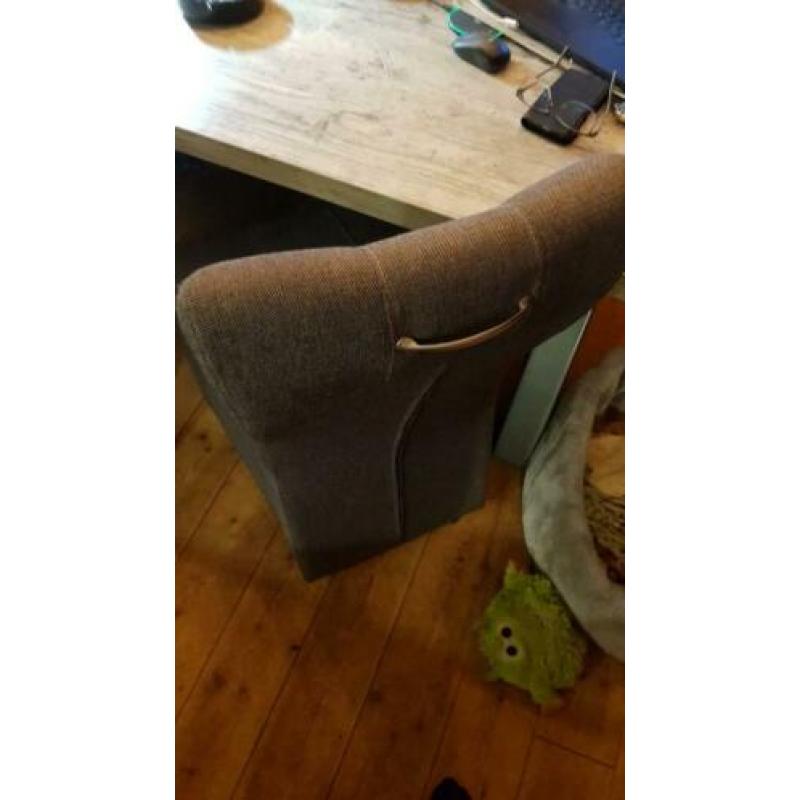4 grijze eetkamer stoelen