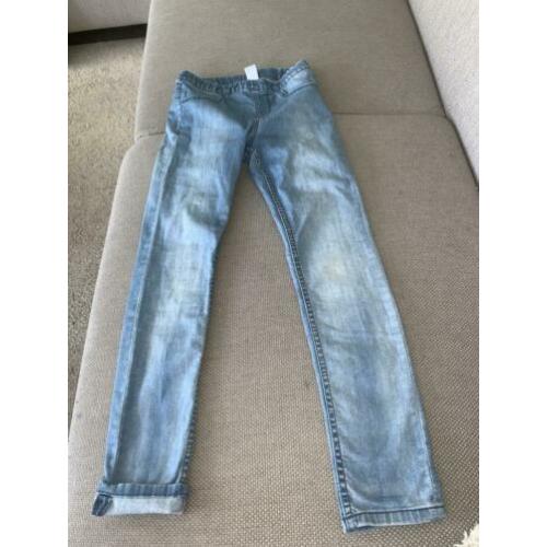 H&m skinny broek skinnyjeans 134 spijkerbroek blauw