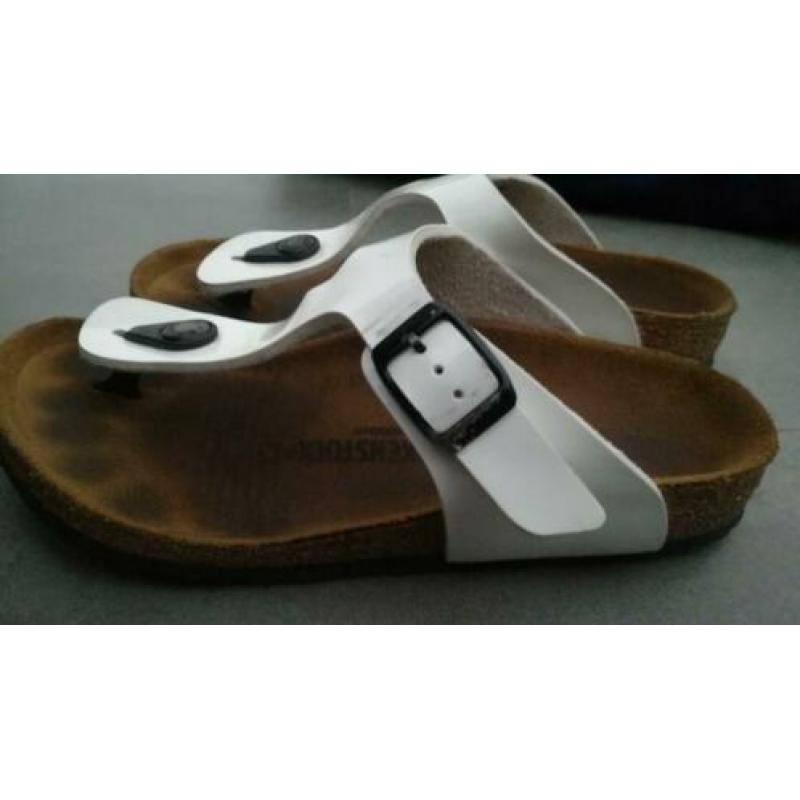 Birkenstock gizeh wit lak 32