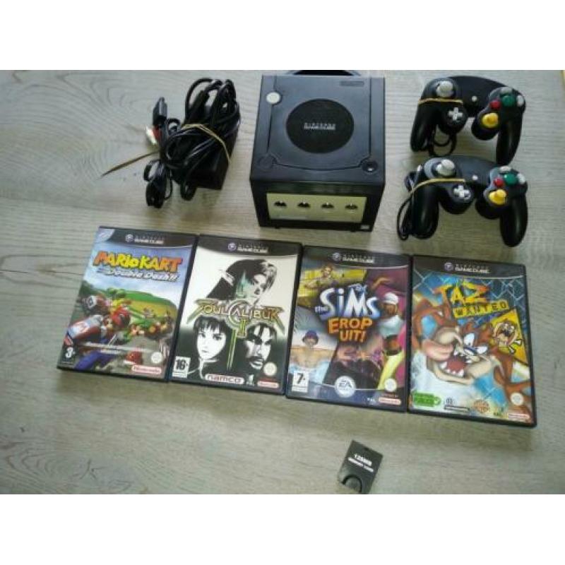 Gamecube met oa mario kart double dash en mario sunshine
