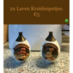 Efteling laven,Alphabet,Ramenwasser,kruiden potjes,glazen