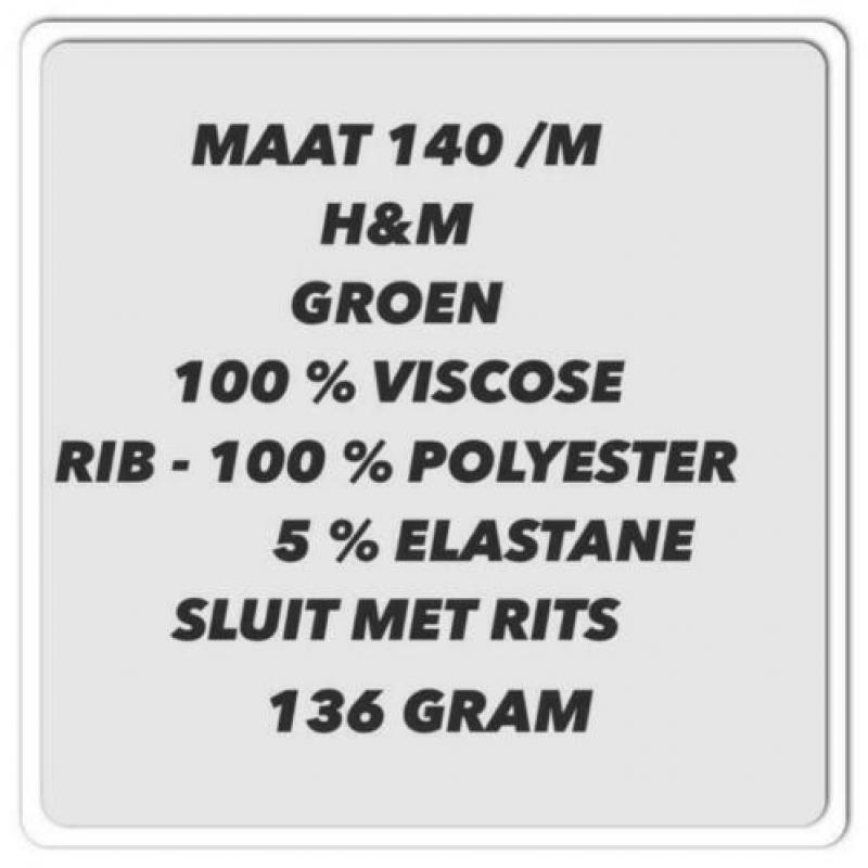 Maat 140 - h&m zomerse bermuda - groen geprint