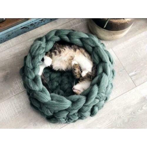 Kattenmand lont wol