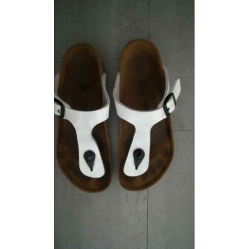 Birkenstock gizeh wit lak 32