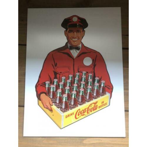 Originele Coca-Cola signing voor op de muur. Retro style