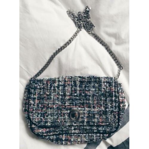 Prachtig stijlvol Zara tweed bouclé (schouder)tasje - clutch