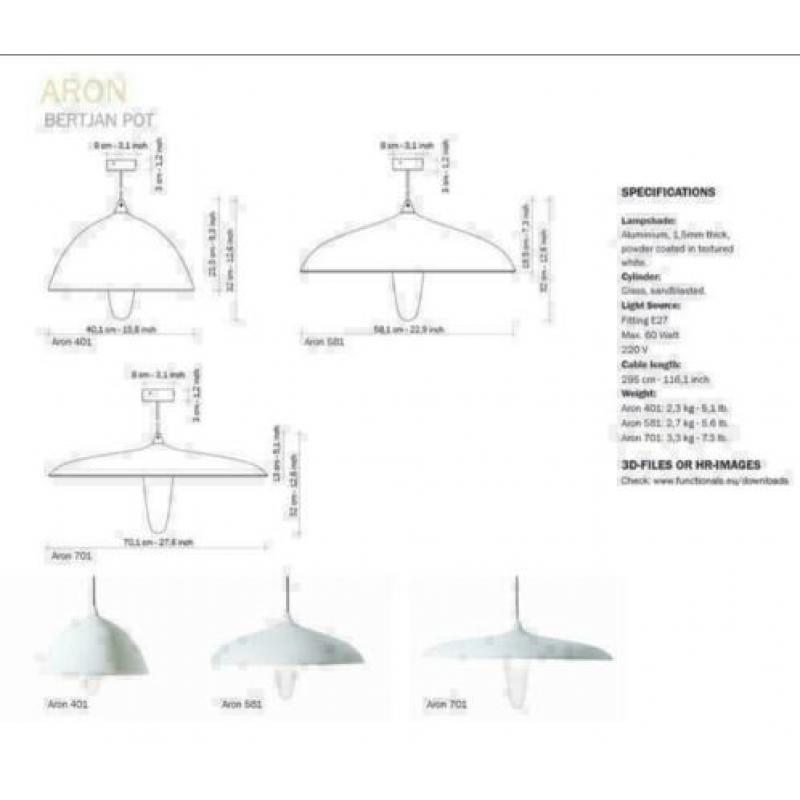 Functionals Aron 581 hanglamp nieuw ongeopende verpakking