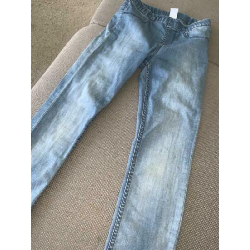 H&m skinny broek skinnyjeans 134 spijkerbroek blauw