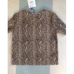Mooi top in dierenprint, S, Zara,NIEUW