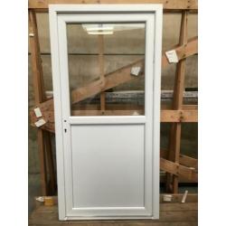 Kunststof buitendeur 98 x 204 1/2 glas antraciet