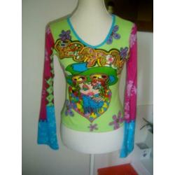 LEUK en TRENDY t-shirt met vele kleuren en print mt. S
