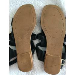 Charles & Keith zwarte leren sandalen 37