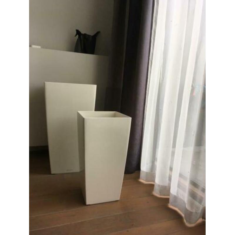 Grote witte plantenpot lechuza 30x30x56