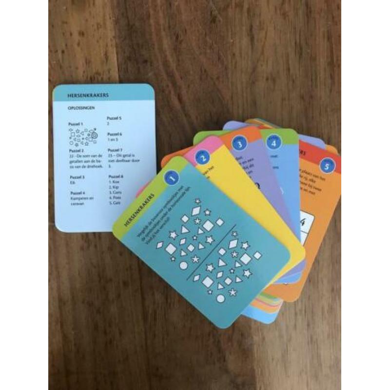 Leerrijke denkpuzzels NIEUW stevige kaarten met oplossingen