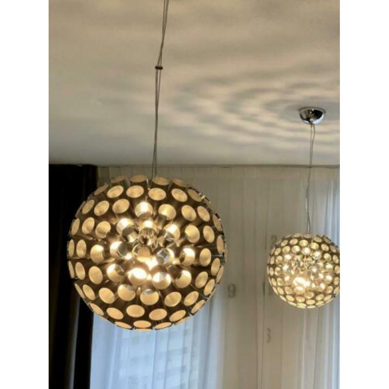 Loods 5 zilverkleurige bol lampen