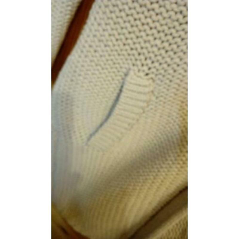 Penn en ink zomervest M ecru gebreid zgan